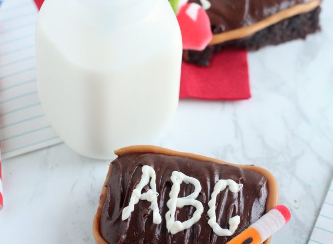 Abc back to school chalkboard brownie
