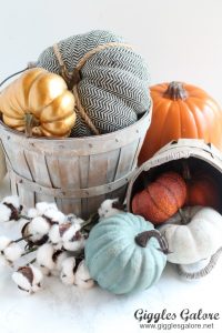 Diy vintage farmhouse buckets pumpkins