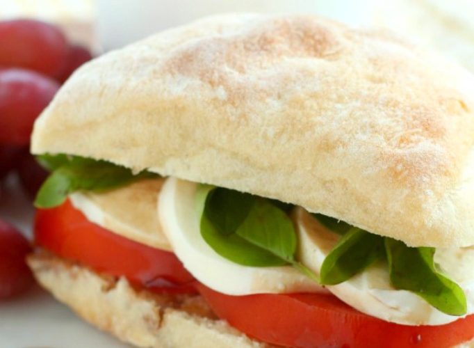 Perfect picnic sandwich roasted garlic caprese sandwich