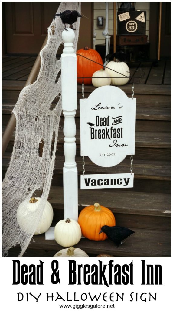 DIY Dead &amp; Breakfast Inn Sign - Giggles Galore