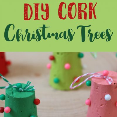 DIY Cork Christmas Tree Ornaments