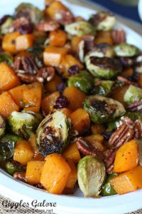 Butternut squash and brussel sprout side dish gg