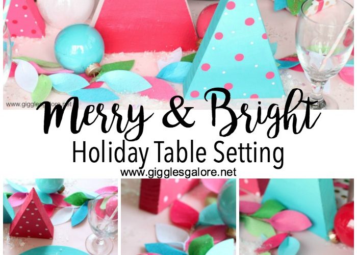 Merry and bright holiday table setting gg
