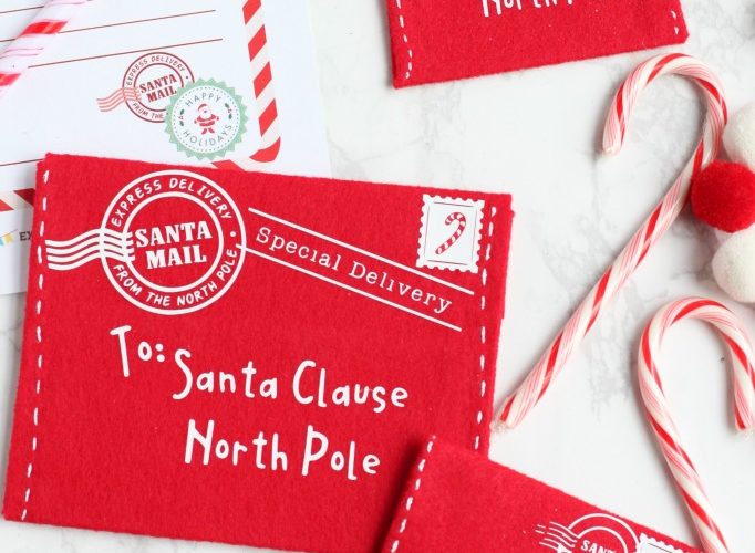 Diy letters to santa felt envelope