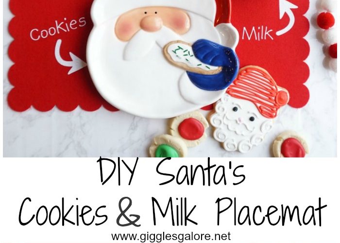 Diy santas cookies milk placemat gg
