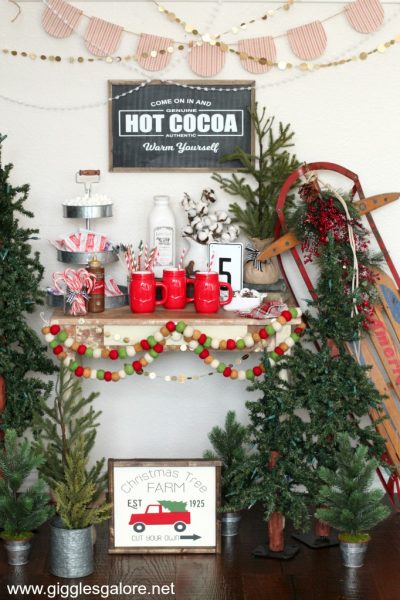Farmhouse Style Hot Cocoa Bar - Giggles Galore