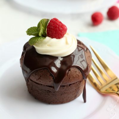 Mini Chocolate Cake with Chocolate Raspberry Ganache