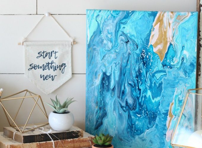 Pour art canvas wall art