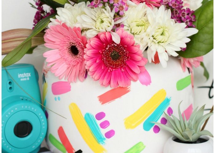 Diy modern brushstroke vase gg