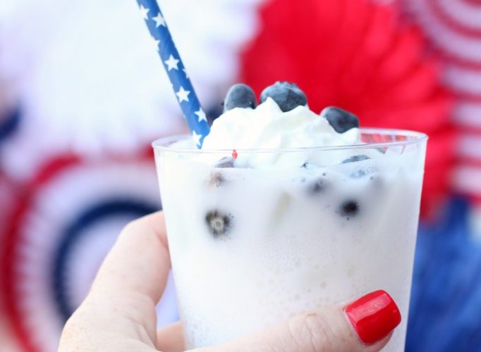 Blueberry italian cream soda