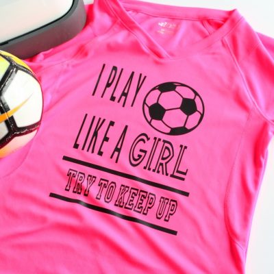 Play Like a Girl T-shirt with Cricut SportFlex Iron On