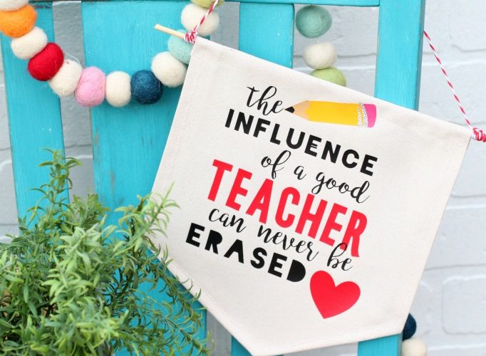 The influence of a good teacher can never be erased banner