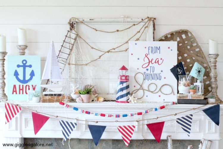 4th of july nautical mantel