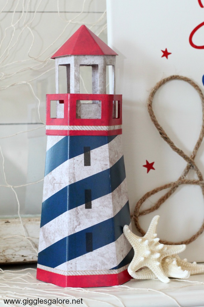 Lighthouse nautical mantel decorations