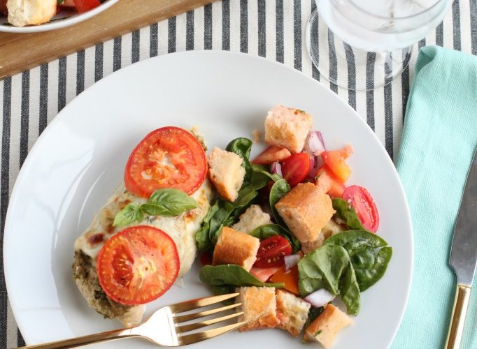 Baked artichoke chicken pesto dinner recipe