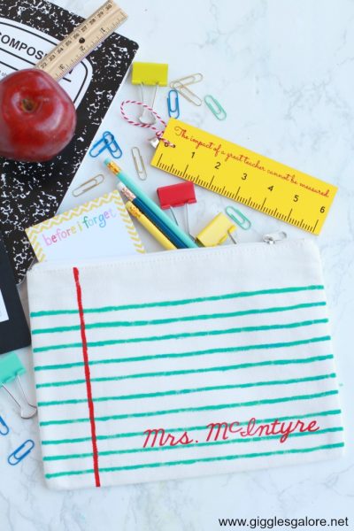 Diy personalized painted pencil pouch