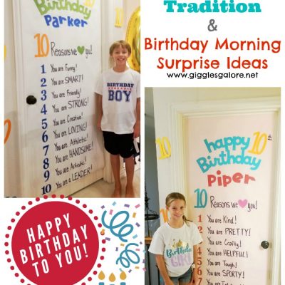 10th Birthday Tradition and Surprise Birthday Sign