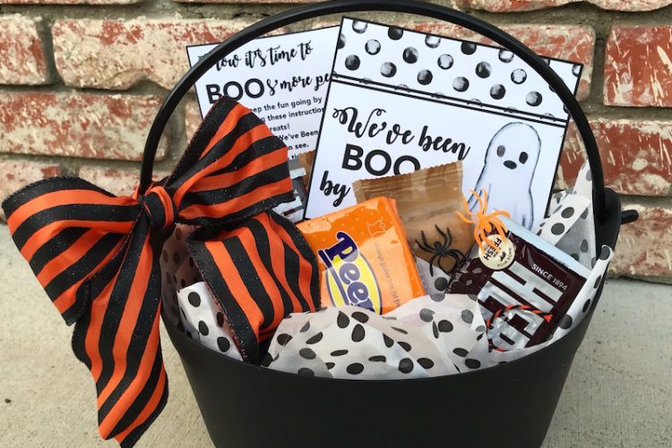 Halloween boo bucket