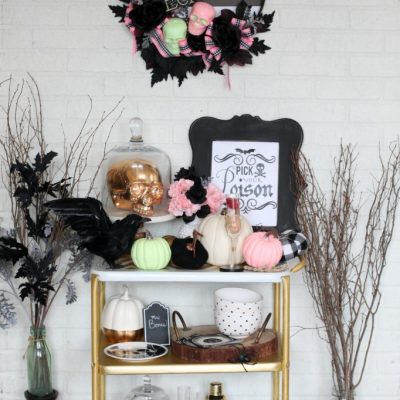 Pink And Black Halloween Decorations