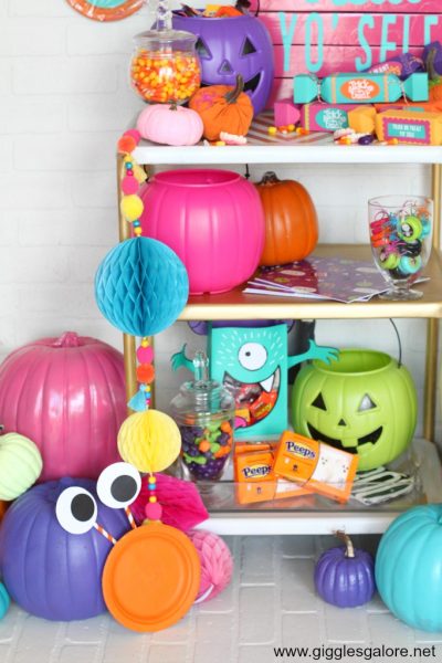 Colorful Trick or Treat Yo' Self Candy Cart - Giggles Galore