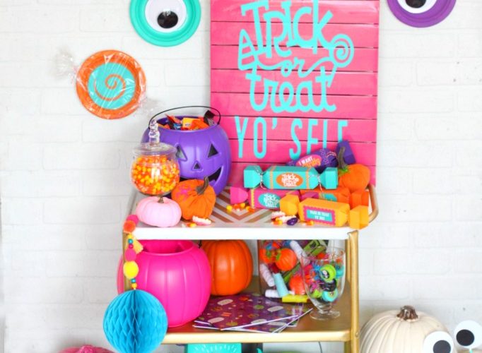 Colorful halloween party