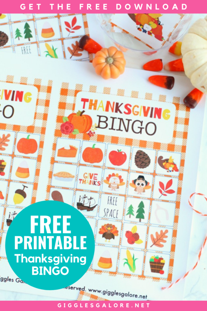 Free Printable Thanksgiving BINGO Cards