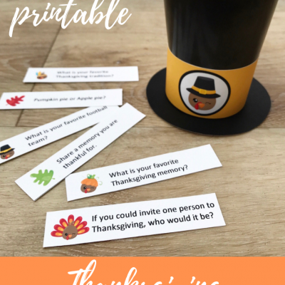 Free Printable Thanksgiving Conversation Cards for Kids