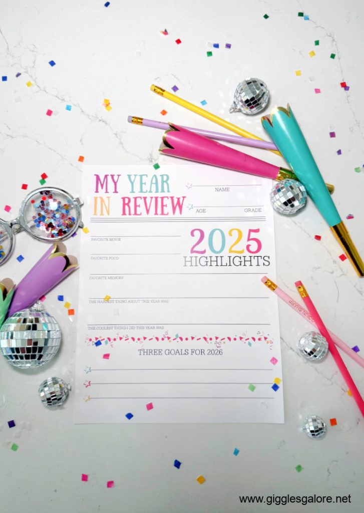NYE Year In Review Printable
