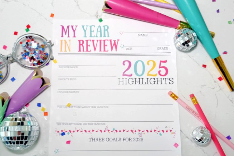NYE Year In Review Printable