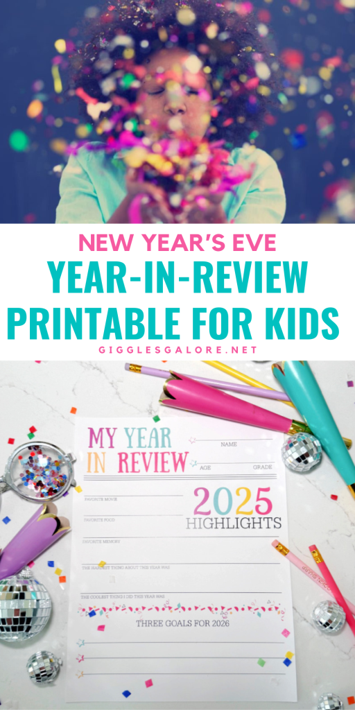 NYE Year in Review Printable for Kids