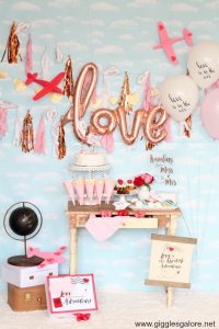 Love is in the air bridal shower party ideas