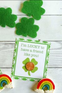 Lucky st patricks day printable tag