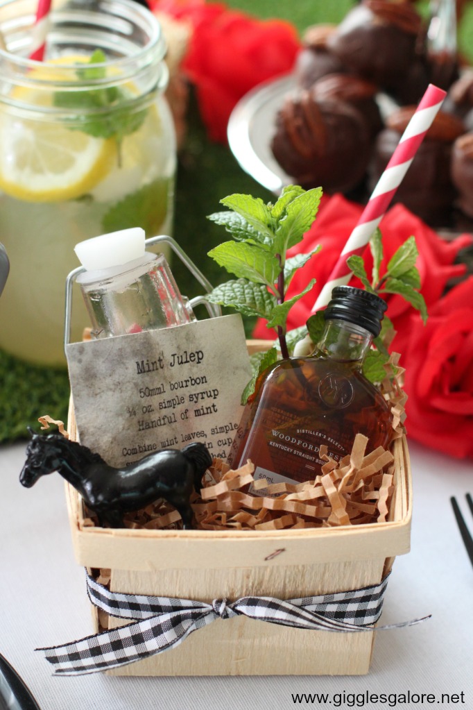 Mint julep derby day party favor