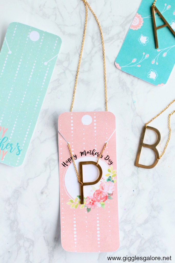 Mothers day necklace card printable gift step 3