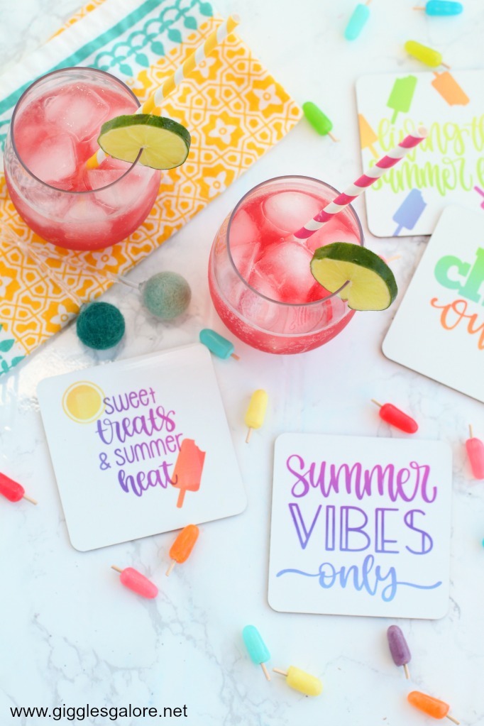 Diy summer coasters with cricut infusible ink