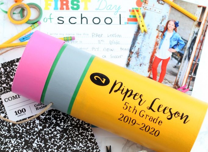 Diy pencil back to school time capsule