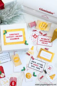 Activity advent calendar gift box glaminator