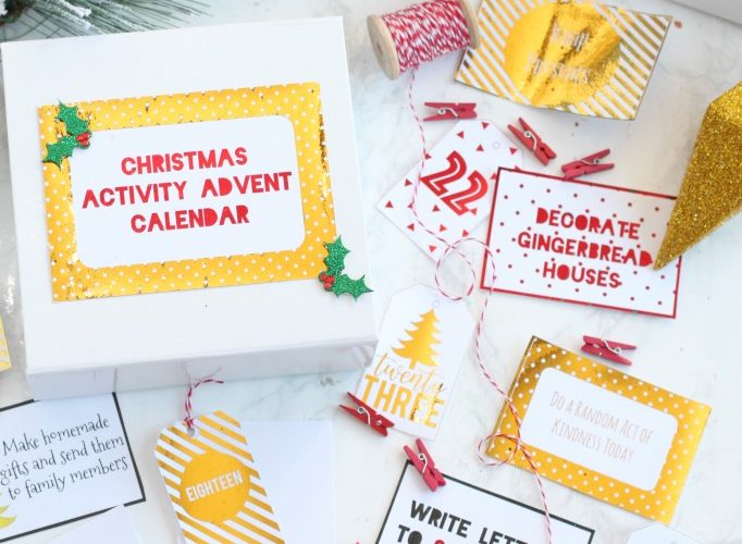 Activity advent calendar gift box glaminator