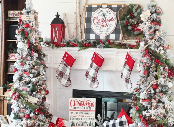 Rustic and cozy farmhouse christmas trees dream tree challenge