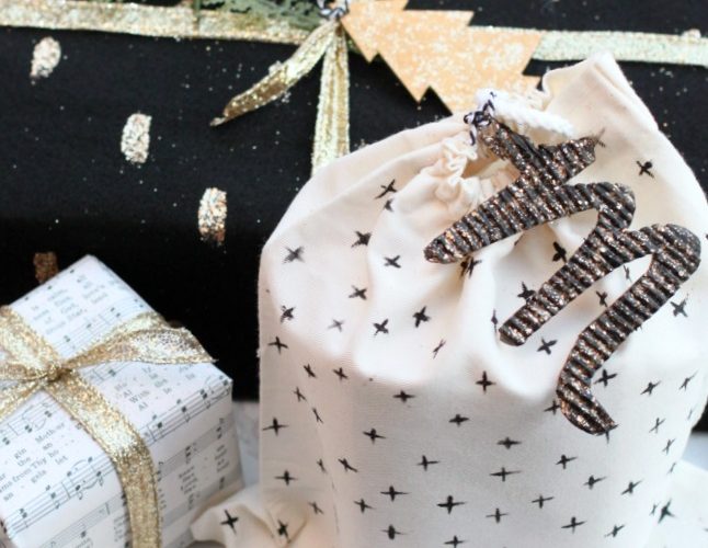 Diy modern sustainable wrapping paper