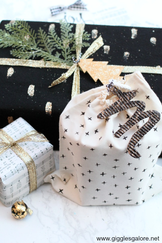 Diy modern sustainable wrapping paper