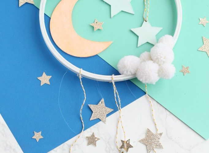Diy moon and star mobile