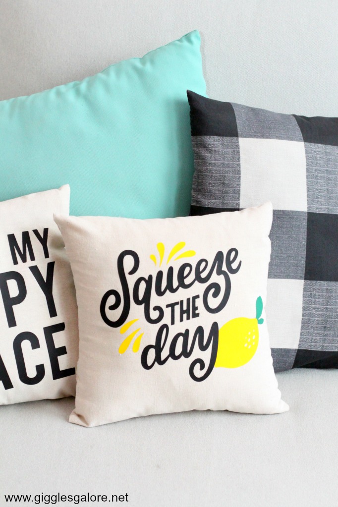 Diy squeeze the day lemon pillow