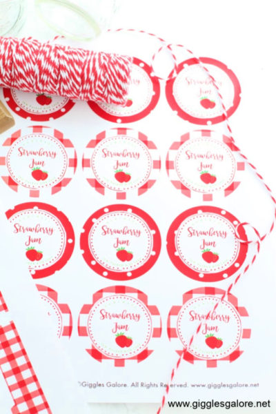 The Best Homemade Strawberry Jam + Printable Jam Labels - Giggles Galore