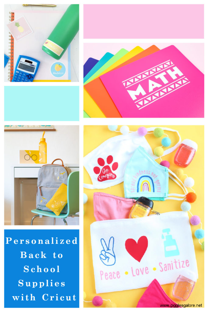 Personalized back to school supplies with cricut