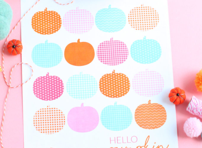 Hello pumpkin printable sign