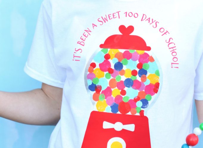 100 days of school bubblegum shirt 1