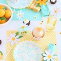 Cricut daisy party table