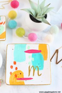 Mothers day gift monogram ring dish