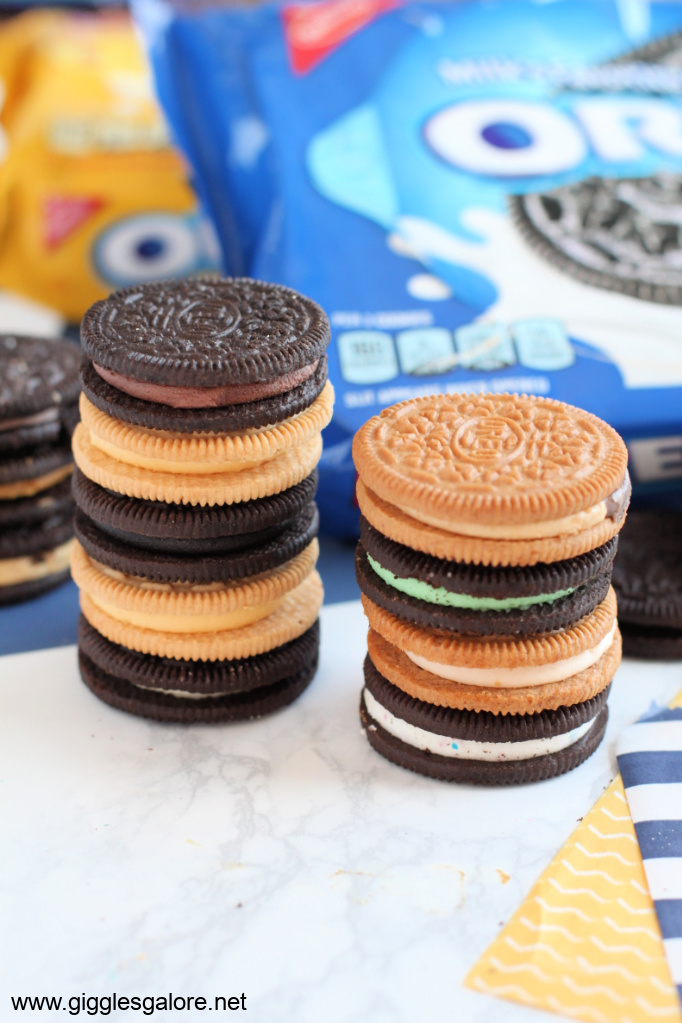 Stack of flavored oreos